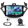 Hodozzy 4G+64G Autoradio per Opel Corsa 2015-2019/Opel Adam 2013-2016 Android 9 Pollici InCell Touch Schermo Carplay Wireless Android Auto, Stereo 2Din Bluetooth DSP GPS WiFi Radio FM RDS Telecamera