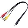 Speaka Professional SP-8433716 - Adattatore audio/video AV, 1 connettore jack da 3,5 mm, 3 RCA femmina, colore: Nero