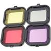 CHICHIYANG ABS Grigio/Rosso/Viola/Giallo Immersione Filtro Della Copertura di Protezione per Go-pro HERO 3+ 4 Action Camera Accessori