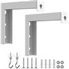 FONGKNOX - Schermo di proiezione universale con supporto a L, prolunga regolabile, con gancio per montaggio manuale a parete o a soffitto (bianco)
