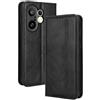 RonRun Cover vivo X200 FE 5G, Custodia a Libro con Supporto Stand e Slot Porta Carte Case a Portafoglio Magnetica in Pelle PU Adatto per vivo X200 FE 5G, nero