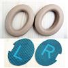 V-MOTA Cuscinetti di ricambio per auricolari in pelle + la regolazione di cotone parti di riparazione per Bose QuietComfort 25 Noise Cancelling QC25 cuffie Cuscini (bianco) 1 set