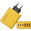 Generic Adattatore di ricarica USB da parete, caricatore per telefono cellulare multiporta, adattatore per telefono USB da 120 W, caricatore da parete multiporta, blocco di ricarica compatto di tipo C,