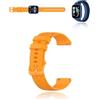 yystao Biggerfive - Cinturino di ricambio per smartwatch da 1,8, in silicone, compatibile con Biggerfive SmartWatch da 1,8, delicato sulla pelle, 22 mm (arancione)