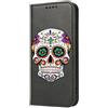 Mixroom - Custodia Cover Case a Libro per Samsung Galaxy S25 ULTRA con Stand in Ecopelle Chiusura Magnetica Portafoglio Parte Interna in TPU Morbida Fantasia Teschio Messicano T450
