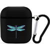 Generic Dragonfly - Custodia per auricolari compatibile con AirPods 1 e 2, antiurto, con Bluetooth, colore: nero