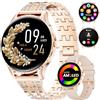 LIGE AMOLED - Orologio da donna da 1,32 con chiamata Bluetooth, Smartwatch IP68 con funzione femminile/sonno/ciclo mestruale/120+ modalità sport/frequenza cardiaca/contapassi calorie per Android iOS