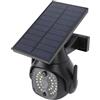 Fockety Telecamera Fittizia con Luci Solari, Luci Solari con Sensore di Movimento Esterno da 300 Lm 3 modalità, Telecamera di Sicurezza Finta Impermeabile Alimentata Ad Energia Solare