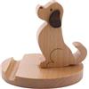 YMLOVE - Supporto per telefono in legno, a forma di cane, da tavolo, da tavolo, smartphone, supporto per tablet, caricabatterie, interruttore, libri e lettori e-book
