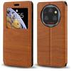 Shantime Custodia Flip in Pelle PU con Finestra Visibile e Chiusura Magnetica Invisibile Compatibile con Oukitel WP39 Pro 5G, Protezione Totale (Marrone)