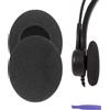 GEEKRIA Cuscinetti auricolari sostitutivi in schiuma comfort Geekria, compatibili con Logitech OEM PC 860 Stereo per cuffie (Neri)