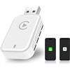 EZoneTronics 2-in-1 Adattatore CarPlay Wireless & Android Auto, Adattatore USB/Type-C senza fili, Plug & Play, Connessione Veloce e Stabile senza Ritardi, Compatibile con iOS 10+ e Android 11+