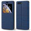 Shantime Custodia Flip in Pelle PU con Finestra Visibile e Chiusura Magnetica Invisibile Compatibile con Asus Zenfone 4 ZE554KL, Protezione Totale (Blu)