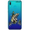 dakanna Custodia per Huawei Y7 2019 | Dinosauro Raptor | Cover in Gel di Silicone TPU Morbido di Alta qualità con Sfondo Trasparente