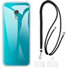 Shantime Custodia e lanyard per Nokia 215 4G 2024 - Chiaro+Nero | 2.8 Set composto da custodia protettiva e tracolla staccabile con fibbie metalliche e 2 patch