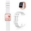 yystao Cinturino per orologio Tensky ID208Plus/Tensky Sw2023, in silicone, compatibile con Tensky ID208Plus, delicato sulla pelle, 22 mm (bianco)