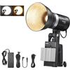 Godox ML30BI 40W LED Light Modalità silenziosa Controllo della luminosità Supporto portatile agli ioni di litio con alimentazione di rete + 2 batterie al litio NP970 (lampada singola ML30Bi)