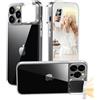ZFMF Custodia con luce per selfie per iPhone 16 Pro Max, con luce LED integrata e ricaricabile, per TIK Tok/Stream/Makeup/Live/Video (trasparente, iPhone 16 Pro Max)