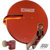 SCHWAIGER 4647 Sistema satellitare set parabola Quad LNB digitale 8x F-plug 7mm antenna SAT in alluminio set completo antracite 75 x 80 cm