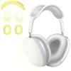 CAPASTEC 1 Set Coperture Protettive in Silicone per Cuscinetti Auricolari con Custodia Protettiva in TPU e Copertura per Fascia per Cuffie Airpod Max, Accessori per Apple AirPod Max, Giallo