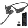 Nearity MemPod Pro 2S Cuffie Bluetooth a Orecchio Aperto, Registratore Vocale, Trascrizione e Sintesi con ChatGPT, Dongle, Controllo via App, Supporta 99+ Lingue, per Lezioni e Riunioni
