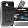 mt key Chiave a scomparsa Telecomando Tasto chiave auto Telecomando 2 pulsanti VA2 Blank + Batteria per Citroen/Peugeot/FIAT