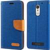 Shantime Custodia Portafoglio Flip in Tessuto Oxford Compatibile con Peaq PSP 400, Cover Protettiva Magnetica con Slot Carte e Supporto(Blu)