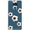 dakanna Custodia compatibile con LG K50S in silicone flessibile, motivo pallone da calcio, colore [sfondo trasparente] cover in gel TPU per smartphone