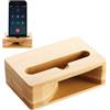 Generico Amplificatore per telefono in legno - potenziatore mobile acustico, riser audio naturale, supporto audio elegante | Dock di altoparlanti passivi, supporto per booster in legno, potenziatore della