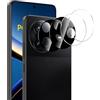 zZjoOoj 4 Pezzi Protezione per Fotocamera per Xiaomi Poco F7 Ultra/F7 Pro Protezione in Vetro per Fotocamera, [Resistente ai Graffi 9H] Vetro Temperato Protezione Posteriore per Fotocamera Accessori