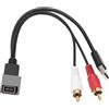 Qiilu Cavo adattatore USB RCA per Auto da 23 Cm/9,06 Pollici a 8 Pin Sostituzione del Cavo Adattatore per Nissan Cube Juke Versa