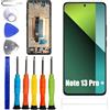 ERYNK Display OLED per Redmi Note 13 Pro + 23090RA98C, 23090RA98G, 23090RA98I [con cornice] [con impronte digitali] [6,67 pollici] LCD Display Touch Screen Digitizer con set di attrezzi
