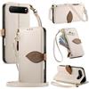 LIAOCY A Tracolla Custodia per ZTE Nubia Air, Flip Cover con Portafoglio e Cerniera in Pelle PU[Fibbia Magnetica a Foglia], Anticaduta con Supporto, White.