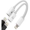 zoyuzan Adattatore per cuffie caricabatterie jack Lightning per iPhone (2 in 1) cuffie con microfono Dongle ricarica audio accessori AUX cuffie per Apple 14 13 12 11 Pro MAX per iPad Air