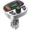 Generico Caricatore Trasmettitore FM Bluetooth 5.3 per Auto, Adattatore Audio Radio, QC3.0 Wireless Kit MP3, 2 porte USB e 1 Type-c, Chiamata Vivavoce, Supporta USB/TF/