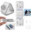 PhoneMoov Caricatore a induzione pieghevole e pieghevole bianco per Iphone 15/14/13/12/11 Pro Max. Compatibile con Mag Safe. Caricabatterie magnetico. Ricarica rapida. per Applewatch/airpods 2/3/Pro.
