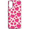Mixroom - Cover Custodia Back case In TPU Silicone Morbida Per Oppo Find X3 Lite Fantasia Cuori 3d A Pois Fucsia V316