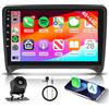 Hodozzy 4G+64G Autoradio per Audi TT 2006-2014 Android 9 Pollici InCell Schermo Touchscreen Carplay Wireless Android Auto, Radio 2 Din Bluetooth DSP GPS Navigatore WiFi FM RDS Canbus Telecamera