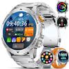 DREMAC Smartwatch Uomo-1000 mAh Batteria/1,75 HD Grande Display,Smartwatch con Torcia/130+ Modalità Sportive,IP68 Impermeabile Fitness Tracker con Monitor Frequenza Cardiaca/Sonno,per Android iOS