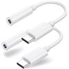 Wowfast 2 adattatori da USB-C a jack da USB-C a jack 3,5, compatibile con iPhone 16/15 Pro Max/15 Pro/15 Plus, Samsung S24/S24+/S24 Ultra/S23/S22 e Google Pixel 9 Pro/9/8 Pro/8/7 Pro