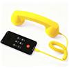 Generic Cornetta per telefono retrò con connessione di tipo C, classica cornetta cablata con microfono per telefoni cellulari, comunicazione silenziosa, ideale per ufficio, viaggi e uso domestico (giallo)