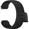 Upeak Nylon Cinturino 22mm Compatibile con Garmin Venu 3 Vivoactive 4 Forerunner 265 255, Cinturini Sportivo per Amazfit Balance Samsung Galaxy Watch 3 45mm Gear S3 Classic, Nero