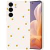 Guxira Cover Protettiva per Samsung Galaxy S25 FE 5G, Carino Floreale Design Custodia Antiurto Silicone Cover Antipolvere Protettiva Case per Galaxy S25 FE - Margherita Gialla
