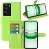 JIUNINE Cover per Realme C71, Custodia Portafoglio Libro in Pelle Sintetica Antiurto Cover Flip Case con [Carta Fessura] [Supporto Stand] [Fibbia Magnetica], Verde