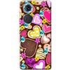 Mixroom - Cover Custodia Back case In TPU Silicone Morbido Per Oppo Reno 10 5G / Oppo Reno 10 Pro 5G Fantasia Cuori E Diamanti M742