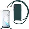MBSLFY Cover per Cordino con Collana per Samsung Galaxy Note 10 Plus, Custodia Silicone Morbido con Corda, Case Tracolla Silicone con Necklace Regolabile per Samsung Galaxy Note 10 Plus, Verde scuro