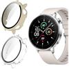 KUSINHOKA Cover per Oppo Watch X2 Mini/Oneplus Watch 3 43mm, [2 Pezzi] Custodia Protezione con Vetro Temperato, Schermo Protettiva Ultra Sottile HD Clear PC Rigida Cover, Bianco + Trasparente