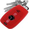mt key Key Soft Case Cover protettiva Chiave per auto Mercedes Benz Classe E W213 S213 C238 A238 Smartkey/Colore: rosso