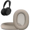 kwmobile 2x Cuscinetto Cuffie Compatibile con Sony WH-1000XM6 Pad - Cuscinetti Ricambio Cuffie Over Ear Simil Pelle - grigio