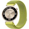 GIOPUEY Cinturini Compatibile con Huawei Watch GT 4 41mm, Nylon Traspirante Sport Loop Cinturino in Morbido Nylon Intrecciato Strap Band - Green